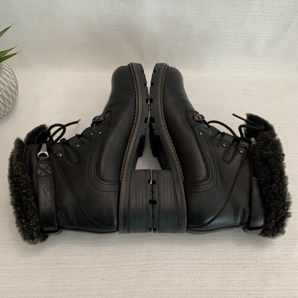 Blondo Tendra Black Leather Fur Lined Waterproof Boots Womans 8.5M - Picture 9 of 15